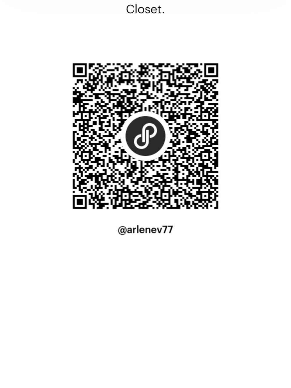 QR Code Sticker with Black & White Design